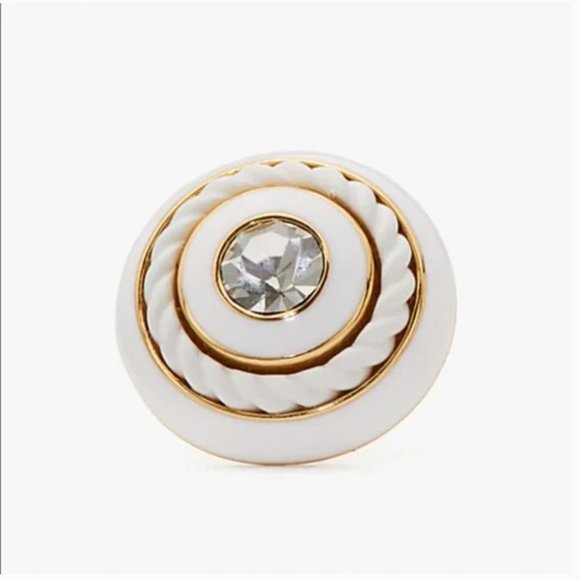 🌷NEW🌷Kate Spade New York Know The Ropes Mixed Media Studs Earrings, White - Picture 3 of 15